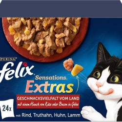 Felix Sensations Extras Wet Cat Food in Jelly, Variety of Flavours, 4 or 6 Packs Felix Sensations Extras Wet Cat Food in Jelly, Variety of Flavours, 4 or 6 Packs