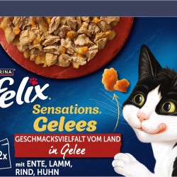 Felix Sensations Jelly Wet Cat Food, Variety of Flavours, 4 or 6 Packs Felix Sensations Jelly Wet Cat Food, Variety of Flavours, 4 or 6 Packs
