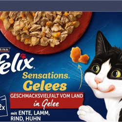 Felix Sensations Jelly Wet Cat Food, Variety of Flavours, 4 or 6 Packs Felix Sensations Jelly Wet Cat Food, Variety of Flavours, 4 or 6 Packs