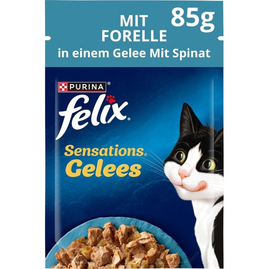Felix Sensations Jelly Wet Cat Food, Variety of Flavours, 4 or 6 Packs Felix Sensations Jelly Wet Cat Food, Variety of Flavours, 4 or 6 Packs