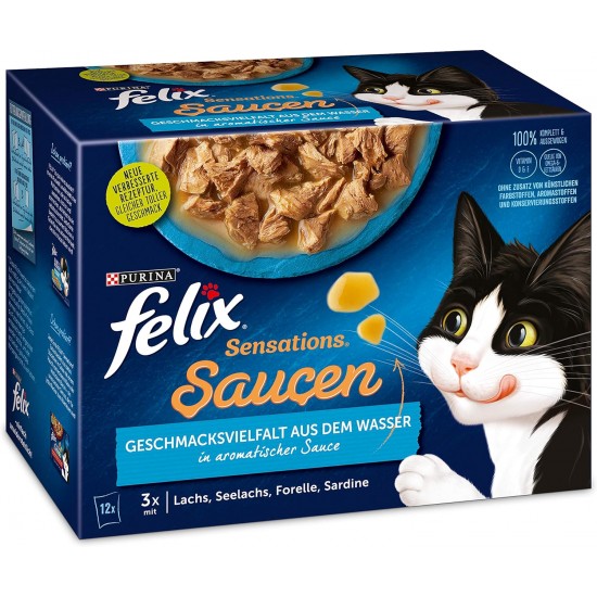Felix Sensations Sauces Wet Cat Food, Variety Mix 4 or 6 Packs Felix Sensations Sauces Wet Cat Food, Variety Mix 4 or 6 Packs