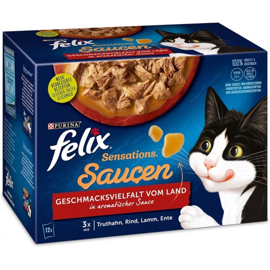 Felix Sensations Sauces Wet Cat Food, Variety Mix 4 or 6 Packs Felix Sensations Sauces Wet Cat Food, Variety Mix 4 or 6 Packs