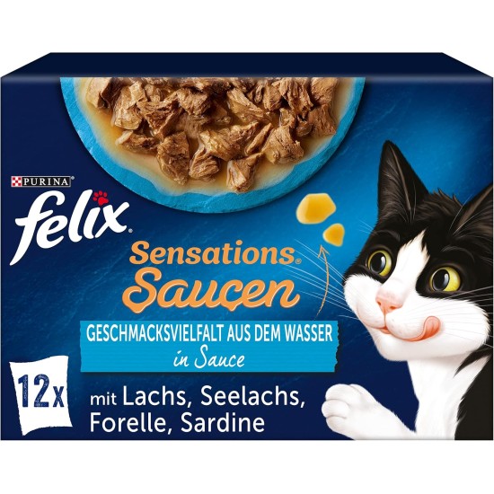 Felix Sensations Sauces Wet Cat Food, Variety Mix 4 or 6 Packs Felix Sensations Sauces Wet Cat Food, Variety Mix 4 or 6 Packs