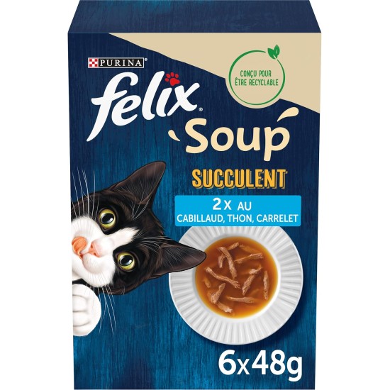 Felix Soups Succulent Fish 6 x 48g Felix Soups Succulent Fish 6 x 48g