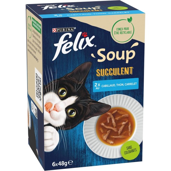 Felix Soups Succulent Fish 6 x 48g Felix Soups Succulent Fish 6 x 48g