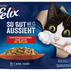 Felix Wet Cat Food As Good As It Looks in Jelly Country Flavour Variety 4,080 kg Felix Wet Cat Food As Good As It Looks in Jelly Country Flavour Variety 4,080 kg