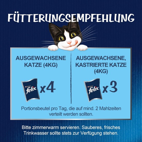 Felix Wet Cat Food As Good As It Looks in Jelly Country Flavour Variety 4,080 kg Felix Wet Cat Food As Good As It Looks in Jelly Country Flavour Variety 4,080 kg