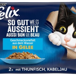 Felix Wet Cat Food As Good As It Looks in Jelly Flavour Variety from the Water, 4,080 kg Felix Wet Cat Food As Good As It Looks in Jelly Flavour Variety from the Water, 4,080 kg