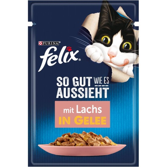 Felix as Good as It Looks Wet Cat Food In Jelly, Variety Pack of 24 or 26 Felix as Good as It Looks Wet Cat Food In Jelly, Variety Pack of 24 or 26