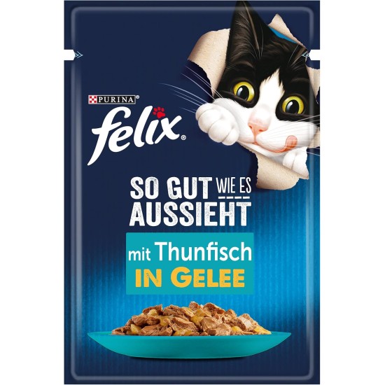 Felix as Good as It Looks Wet Cat Food In Jelly, Variety Pack of 24 or 26 Felix as Good as It Looks Wet Cat Food In Jelly, Variety Pack of 24 or 26