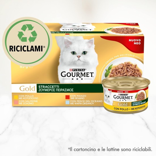 GOURMET Gold 48 x 85g Bags Adult Cat Food with Sea Fish and Salmon GOURMET Gold 48 x 85g Bags Adult Cat Food with Sea Fish and Salmon