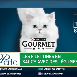 GOURMET Perle Les Filettines avec des légumes - Sachets fraîcheur - Pour chat adulte - 12 x 85 g GOURMET Perle Les Filettines avec des légumes - Sachets fraîcheur - Pour chat adulte - 12 x 85 g
