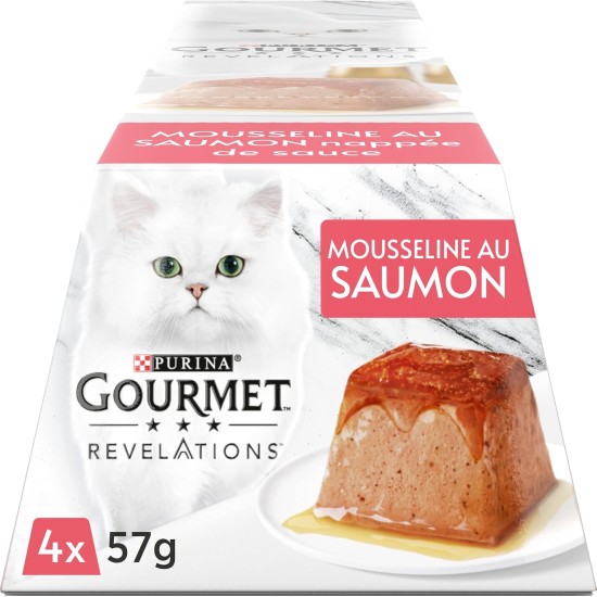 GOURMET Recommendations Muslin with Salmon with Sauce Meal Portions for Adult Cats 4 x 57g GOURMET Recommendations Muslin with Salmon with Sauce Meal Portions for Adult Cats 4 x 57g