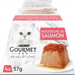 GOURMET Recommendations Muslin with Salmon with Sauce Meal Portions for Adult Cats 4 x 57g