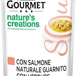 Gourmet 32 x Natural Salmon Garnished with Vegetables 40g Crystal Delicate Cat Soup Stock Gourmet 32 x Natural Salmon Garnished with Vegetables 40g Crystal Delicate Cat Soup Stock