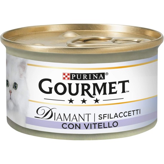 Gourmet Diamond Wet Food for Adult Cats Fillets with Veal 24 Tubs of 85 g Gourmet Diamond Wet Food for Adult Cats Fillets with Veal 24 Tubs of 85 g