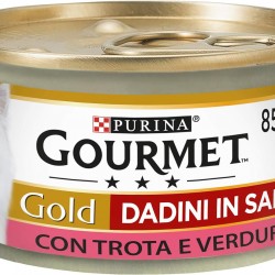 Gourmet Gold Food for the Cat Dice in Salsa with Trout and Vegetables, 85 g – Pack of 24 Gourmet Gold Food for the Cat Dice in Salsa with Trout and Vegetables, 85 g – Pack of 24