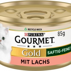 Gourmet Gold Juicy Fine Stripes with Salmon, Wet Cat Food 12 x 85 g Tin Gourmet Gold Juicy Fine Stripes with Salmon, Wet Cat Food 12 x 85 g Tin