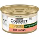 Gourmet Gold Juicy Fine Stripes with Salmon, Wet Cat Food 12 x 85 g Tin Gourmet Gold Juicy Fine Stripes with Salmon, Wet Cat Food 12 x 85 g Tin
