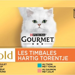 Gourmet Gold Les Timbales Food Multi Varieties Boxes for Adult Cat 12 x 85 g - Pack of 8 Gourmet Gold Les Timbales Food Multi Varieties Boxes for Adult Cat 12 x 85 g - Pack of 8