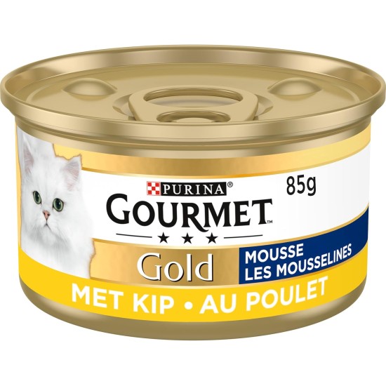 Gourmet Gold Mousse Cat Food, Wet Food with Chicken - 24 x 85 g - (24 Cans, 2.04 kg) Gourmet Gold Mousse Cat Food, Wet Food with Chicken - 24 x 85 g - (24 Cans, 2.04 kg)