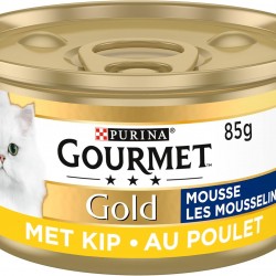 Gourmet Gold Mousse Cat Food, Wet Food with Chicken - 24 x 85 g - (24 Cans, 2.04 kg)