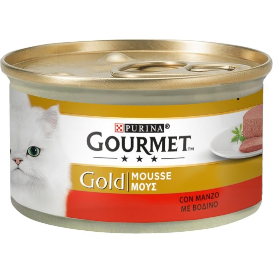 Gourmet Gold Mousse for the Cat, with Beef, 85 g – Pack of 24 Gourmet Gold Mousse for the Cat, with Beef, 85 g – Pack of 24