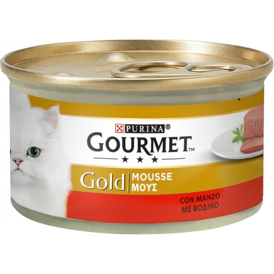 Gourmet Gold Mousse for the Cat, with Beef, 85 g – Pack of 24 Gourmet Gold Mousse for the Cat, with Beef, 85 g – Pack of 24