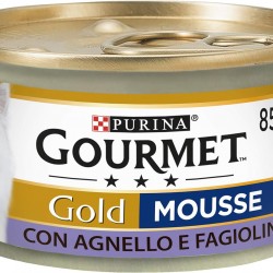 Gourmet Gold Mousse for the Cat, with lamb and Exquisite Runner Beans, 85 g – Pack of 24