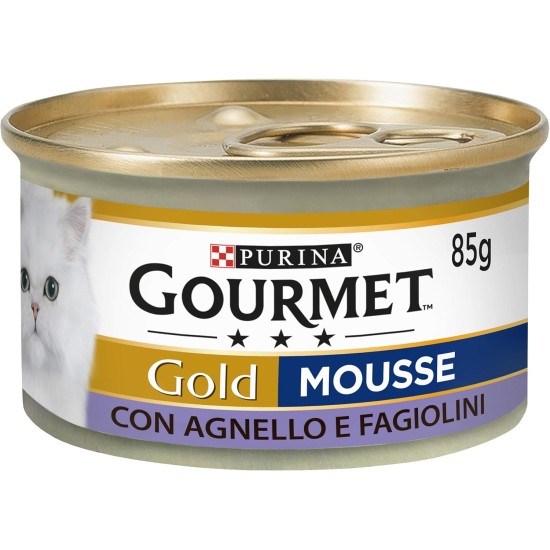 Gourmet Gold Mousse for the Cat, with lamb and Exquisite Runner Beans, 85 g – Pack of 24 Gourmet Gold Mousse for the Cat, with lamb and Exquisite Runner Beans, 85 g – Pack of 24