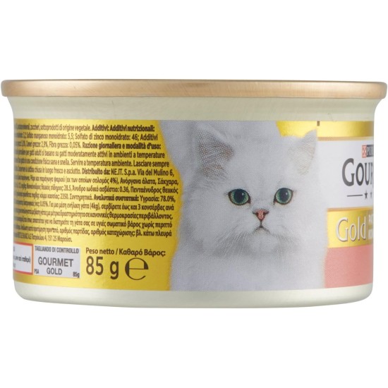 Gourmet Gold Pate for the Cat, with Salmon, 85 g – Pack of 24 Gourmet Gold Pate for the Cat, with Salmon, 85 g – Pack of 24