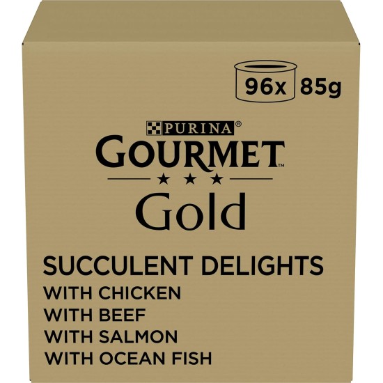 Gourmet Gold Refined Ragout Wet Cat Food, Variety Mix, Pack of 96 (96 x 85 g) Gourmet Gold Refined Ragout Wet Cat Food, Variety Mix, Pack of 96 (96 x 85 g)