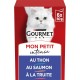 Gourmet MON Petit Intense | Cat | Discrete in Sauce | Tuna, Salmon, Trout | 8 Pieces of 6 x 50 g | Fresh Bags Gourmet MON Petit Intense | Cat | Discrete in Sauce | Tuna, Salmon, Trout | 8 Pieces of 6 x 50 g | Fresh Bags