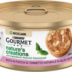 Gourmet Nature's Creations Moist Cat Rich in Natural Tuna Flakes and White Fish in Jelly, 24 x 70g Tubs Gourmet Nature's Creations Moist Cat Rich in Natural Tuna Flakes and White Fish in Jelly, 24 x 70g Tubs