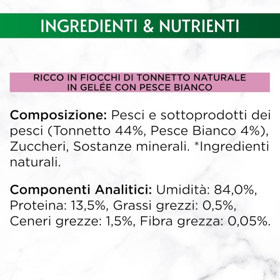 Gourmet Nature's Creations Moist Cat Rich in Natural Tuna Flakes and White Fish in Jelly, 24 x 70g Tubs Gourmet Nature's Creations Moist Cat Rich in Natural Tuna Flakes and White Fish in Jelly, 24 x 70g Tubs
