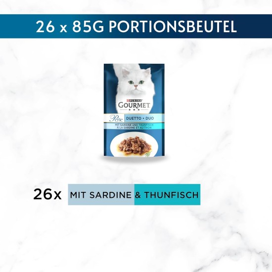 Gourmet Perle Duetto Wet Cat Food with Chicken and Beef Pack of 26 (26 x 85 g) Gourmet Perle Duetto Wet Cat Food with Chicken and Beef Pack of 26 (26 x 85 g)