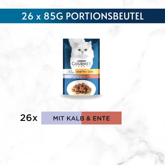 Gourmet Perle Duetto Wet Cat Food with Chicken and Beef Pack of 26 (26 x 85 g) Gourmet Perle Duetto Wet Cat Food with Chicken and Beef Pack of 26 (26 x 85 g)