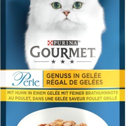 Gourmet Perle Genuss in Jelly Wet Cat Food with Chicken and Fine Roast Chicken Note Pack of 26 (26 x 85 g) Gourmet Perle Genuss in Jelly Wet Cat Food with Chicken and Fine Roast Chicken Note Pack of 26 (26 x 85 g)