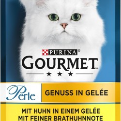 Gourmet Perle Genuss in Jelly Wet Cat Food with Chicken and Fine Roast Chicken Note Pack of 26 (26 x 85 g) Gourmet Perle Genuss in Jelly Wet Cat Food with Chicken and Fine Roast Chicken Note Pack of 26 (26 x 85 g)