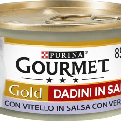 Gourmet Purina Gold Moisture Cat Cubes in Sauce with Calfskin Sauce with Vegetables - 24 Cans of 85 g per Pack (24 x 85 g) Gourmet Purina Gold Moisture Cat Cubes in Sauce with Calfskin Sauce with Vegetables - 24 Cans of 85 g per Pack (24 x 85 g)