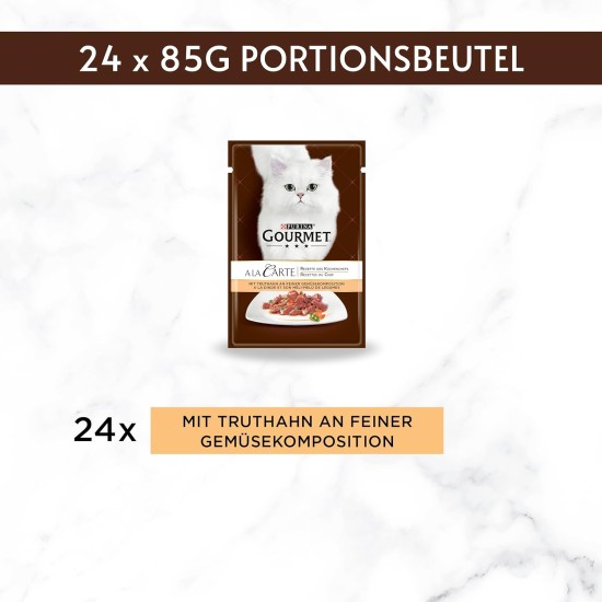 Gourmet Purina Gourmet A la Carte Wet Cat Food, with Beef and Vegetables, Pack of 26 (26 x 85 g) Gourmet Purina Gourmet A la Carte Wet Cat Food, with Beef and Vegetables, Pack of 26 (26 x 85 g)