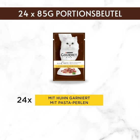 Gourmet Purina Gourmet A la Carte Wet Cat Food, with Beef and Vegetables, Pack of 26 (26 x 85 g) Gourmet Purina Gourmet A la Carte Wet Cat Food, with Beef and Vegetables, Pack of 26 (26 x 85 g)