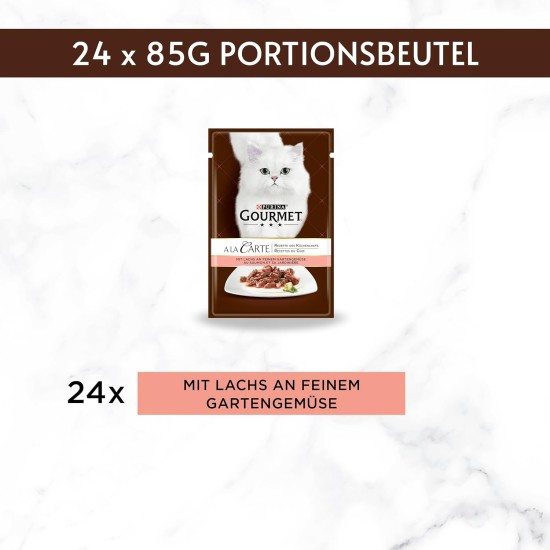 Gourmet Purina Gourmet A la Carte Wet Cat Food, with Beef and Vegetables, Pack of 26 (26 x 85 g) Gourmet Purina Gourmet A la Carte Wet Cat Food, with Beef and Vegetables, Pack of 26 (26 x 85 g)