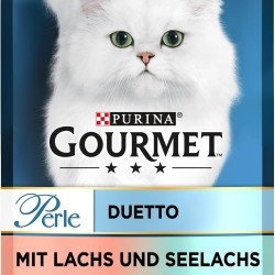 Gourmet Purina Gourmet Perle Duetto Wet Cat Food, with Salmon and Pollock, Pack of 26 (26 x 85 g) Gourmet Purina Gourmet Perle Duetto Wet Cat Food, with Salmon and Pollock, Pack of 26 (26 x 85 g)