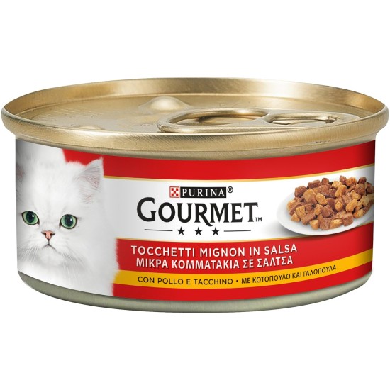 Gourmet Red tocchetti Mignon for the Cat with Chicken and Turkey, 195 g – Pack of 24 Gourmet Red tocchetti Mignon for the Cat with Chicken and Turkey, 195 g – Pack of 24
