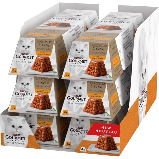 Gourmet Revelations Adult Cat Wet Food Jelly Treats with Chicken 24 Packs of 2oz Gourmet Revelations Adult Cat Wet Food Jelly Treats with Chicken 24 Packs of 2oz