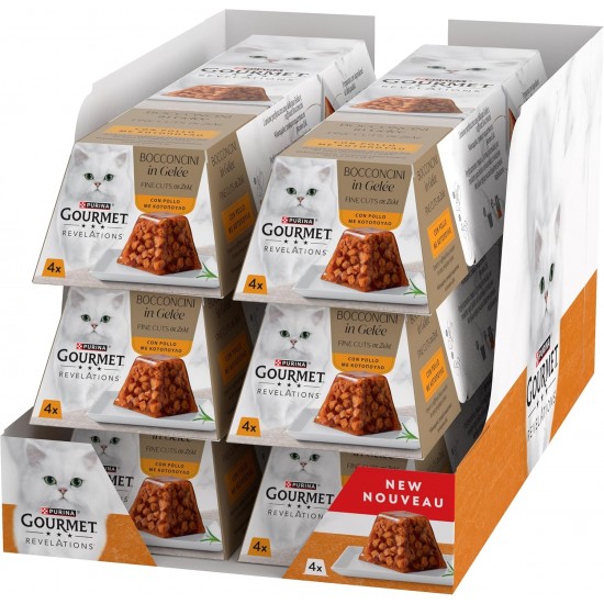 Gourmet Revelations Adult Cat Wet Food Jelly Treats with Chicken 24 Packs of 2oz Gourmet Revelations Adult Cat Wet Food Jelly Treats with Chicken 24 Packs of 2oz