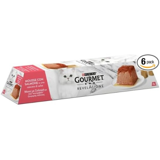 Gourmet Revelations Adult Cat Wet Food Jelly with Salmon 24 Packs of 2oz