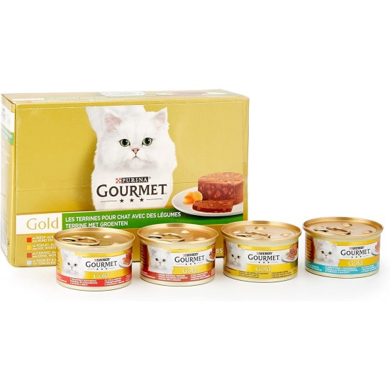 Gourmet Terrines with Vegetables Chicken Carrot Zucchini, Beef Carrots, Duck Carrot Spinach, Tuna Tomato - 12 x 85 g - Pack of 8 Gourmet Terrines with Vegetables Chicken Carrot Zucchini, Beef Carrots, Duck Carrot Spinach, Tuna Tomato - 12 x 85 g - Pack of 8