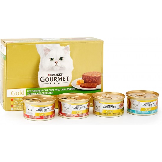 Gourmet Terrines with Vegetables Chicken Carrot Zucchini, Beef Carrots, Duck Carrot Spinach, Tuna Tomato - 12 x 85 g - Pack of 8 Gourmet Terrines with Vegetables Chicken Carrot Zucchini, Beef Carrots, Duck Carrot Spinach, Tuna Tomato - 12 x 85 g - Pack of 8